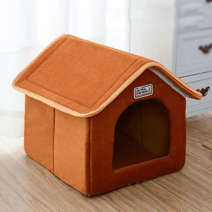 Premium Foldable Pet House with Soft Mat - Cosy and Durable Retreat for Cats and Dogs
