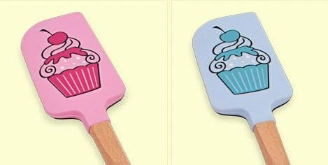 Stylish silicone spatulas in assorted cartoon designs, great for cooking and baking tasks