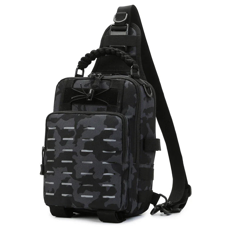 Versatile crossbody backpack with multiple compartments and adjustable straps for outdoor adventures