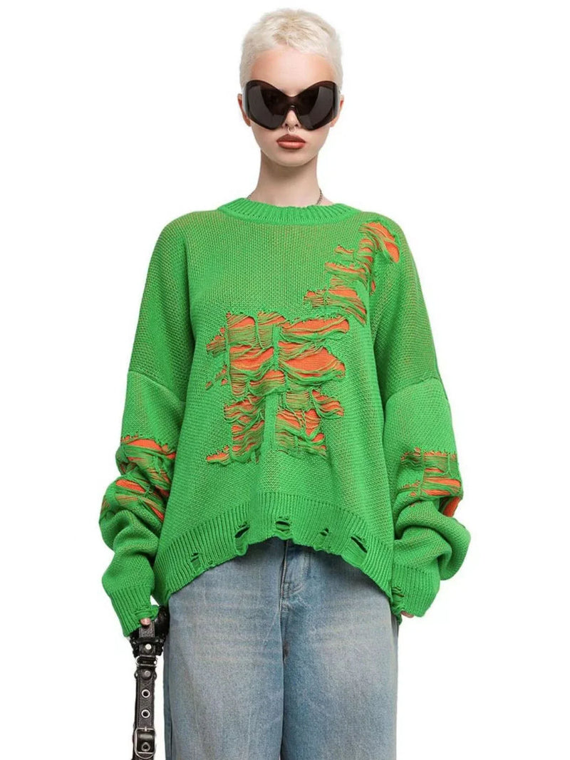 GiftHome UK Stylish Ripped Long Sleeve Top in Versatile Colours