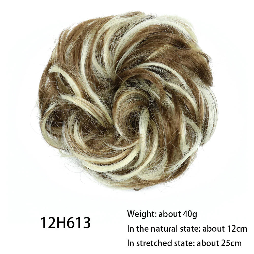 Messy Chignon Donut Hair Bun Pad in Fawn Brown, a versatile hair accessory that provides effortless elegance