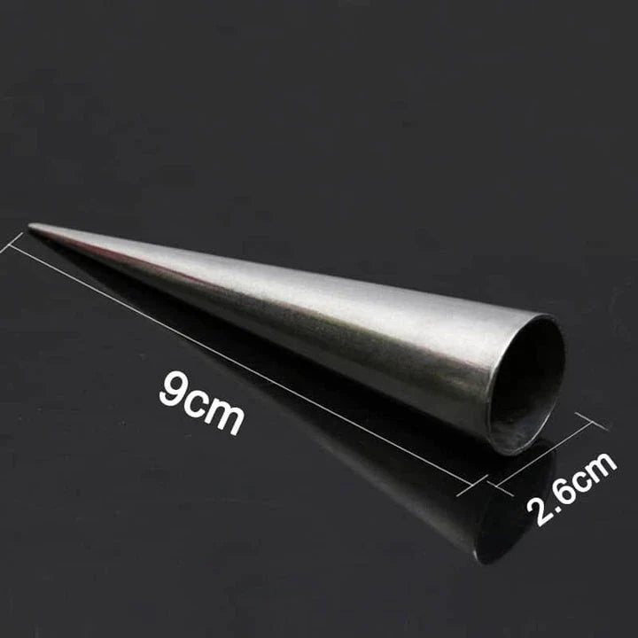 Premium stainless steel croissant baking tubes in a set of 5, perfect for creating bakery-quality pastries at home