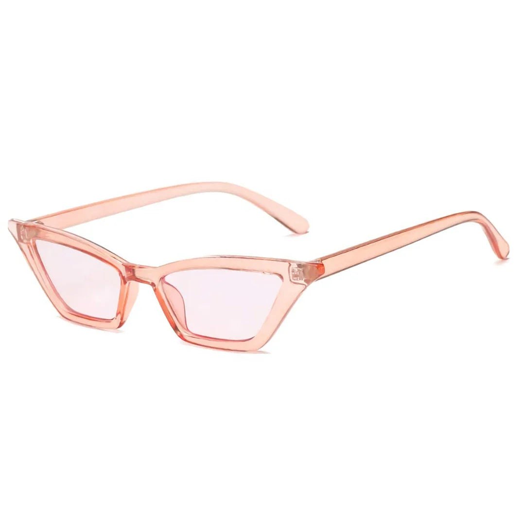 Trendy cat-eye sunglasses with polycarbonate lenses that provide UV400 protection and anti-reflective coating for enhanced clarity
