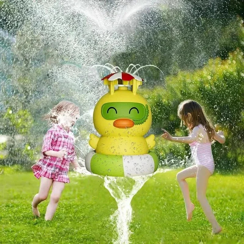 Adorable animal-shaped rotating water sprinkler toy with 360-degree water spray and customisable design