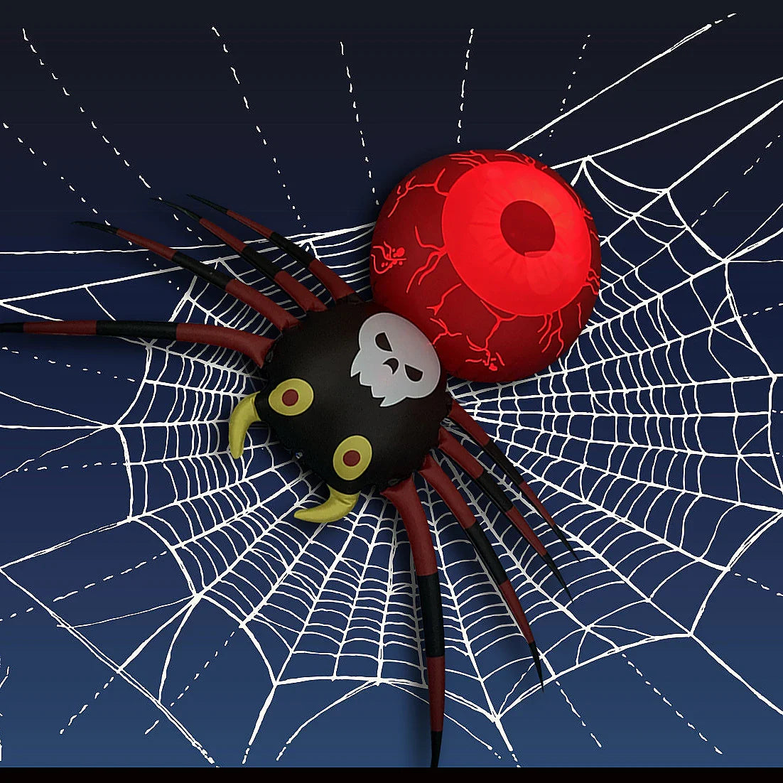 Illuminating Halloween Inflatable Spider Decoration with Captivating Lighting and Eco-Friendly Design