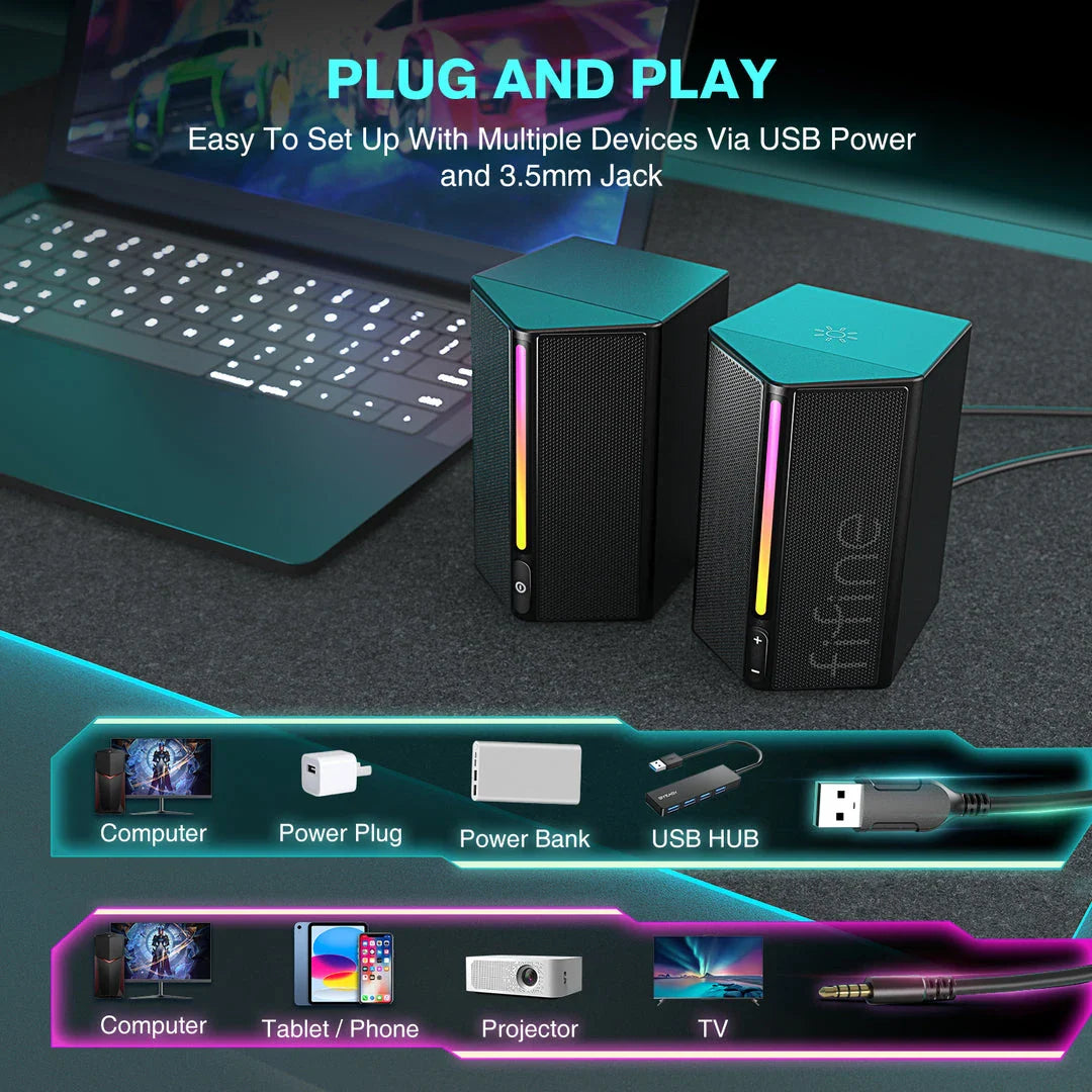 Premium Gaming Sound Box with stereo surround sound, 360-degree audio immersion, and customisable RGB lighting for an exceptional entertainment experience.