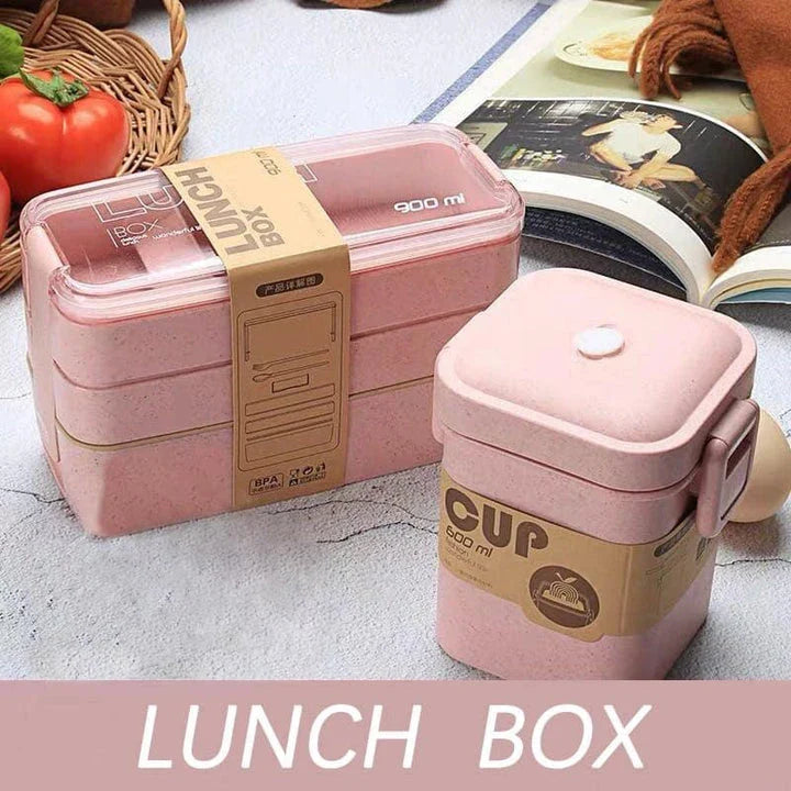 Premium 3-tier lunch box with thermal insulation, durable PP+AS material, and compact, portable design in a range of trendy colours