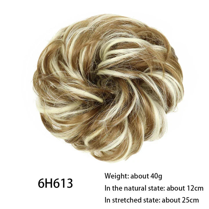 Messy Chignon Donut Hair Bun Pad in Fawn Brown, a versatile hair accessory that provides effortless elegance