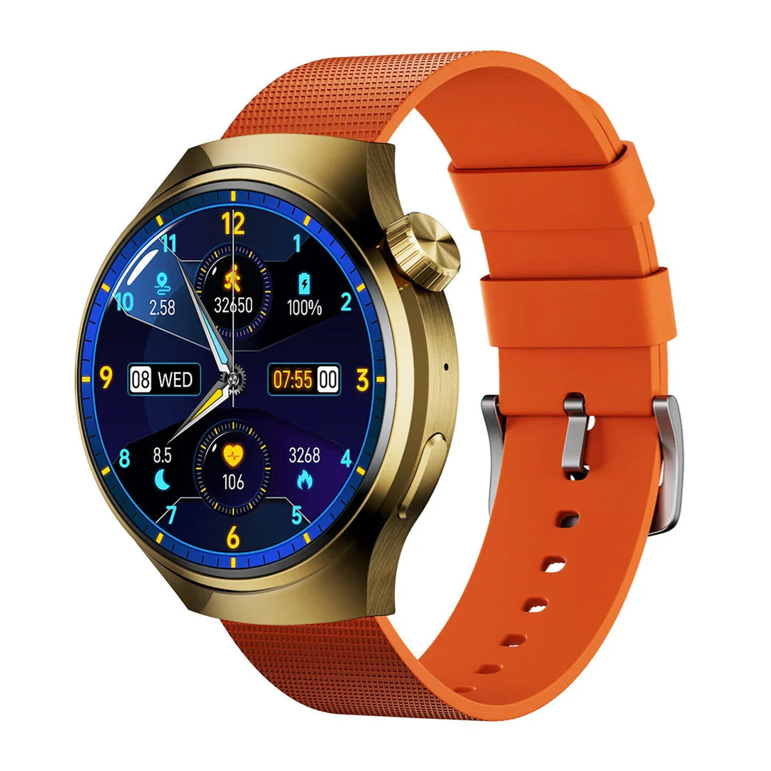 A premium Bluetooth smart watch with features for comprehensive health monitoring, including heart rate, blood pressure, and blood oxygen detection.