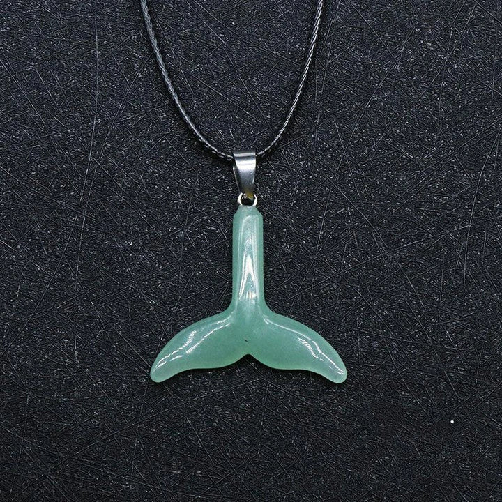 Beautifully crafted crystal fishtail pendant necklace with a graceful, elegant design.