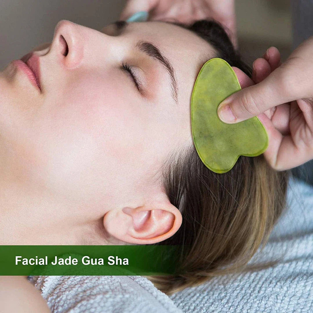 Luxurious Jade Roller and Guasha Set for Soothing Facial Massage and Skin Rejuvenation