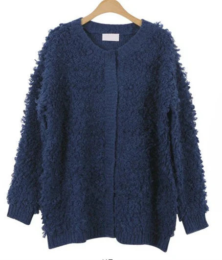 Women's cosy knitted jumper coat in a range of sophisticated colours, featuring a premium mohair blend and timeless British-inspired design.