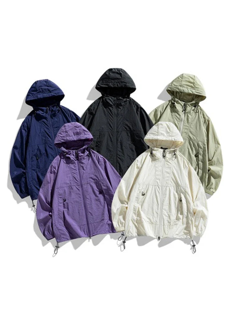 A lightweight, versatile outdoor jacket made from premium nylon fabric, perfect for British adventures and outdoor activities.