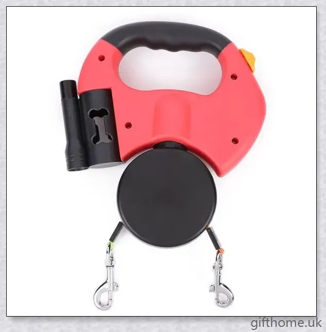 Premium retractable dog leash with dual-headed design for improved control and smooth, tangle-free retraction