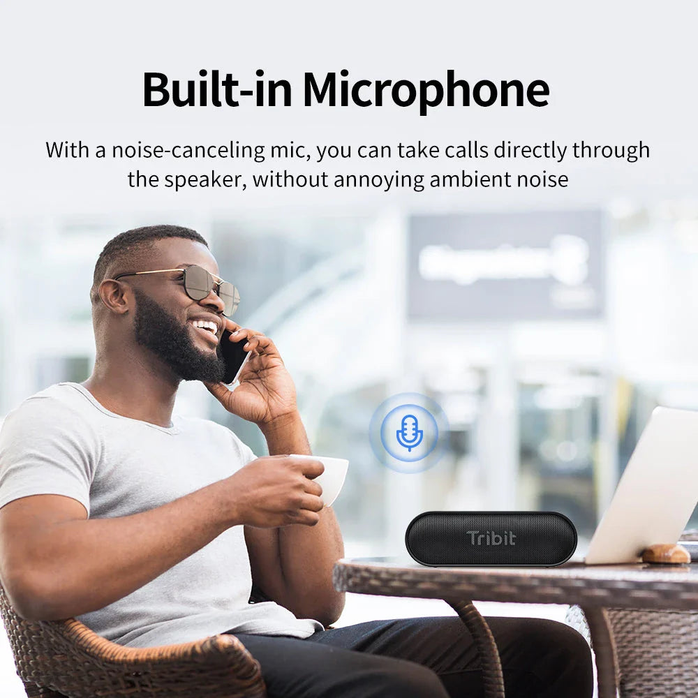 Robust portable Bluetooth speaker with 24-hour playtime, IPX7 waterproof protection, and enhanced bass for superior audio experience