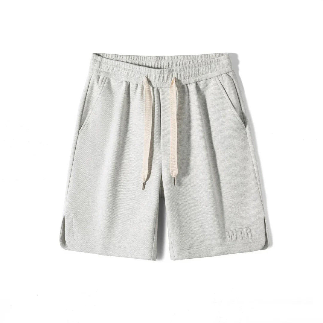 Premium British-made knitted sports shorts in a variety of classic colours, featuring an elastic waistband and loose, comfortable fit.
