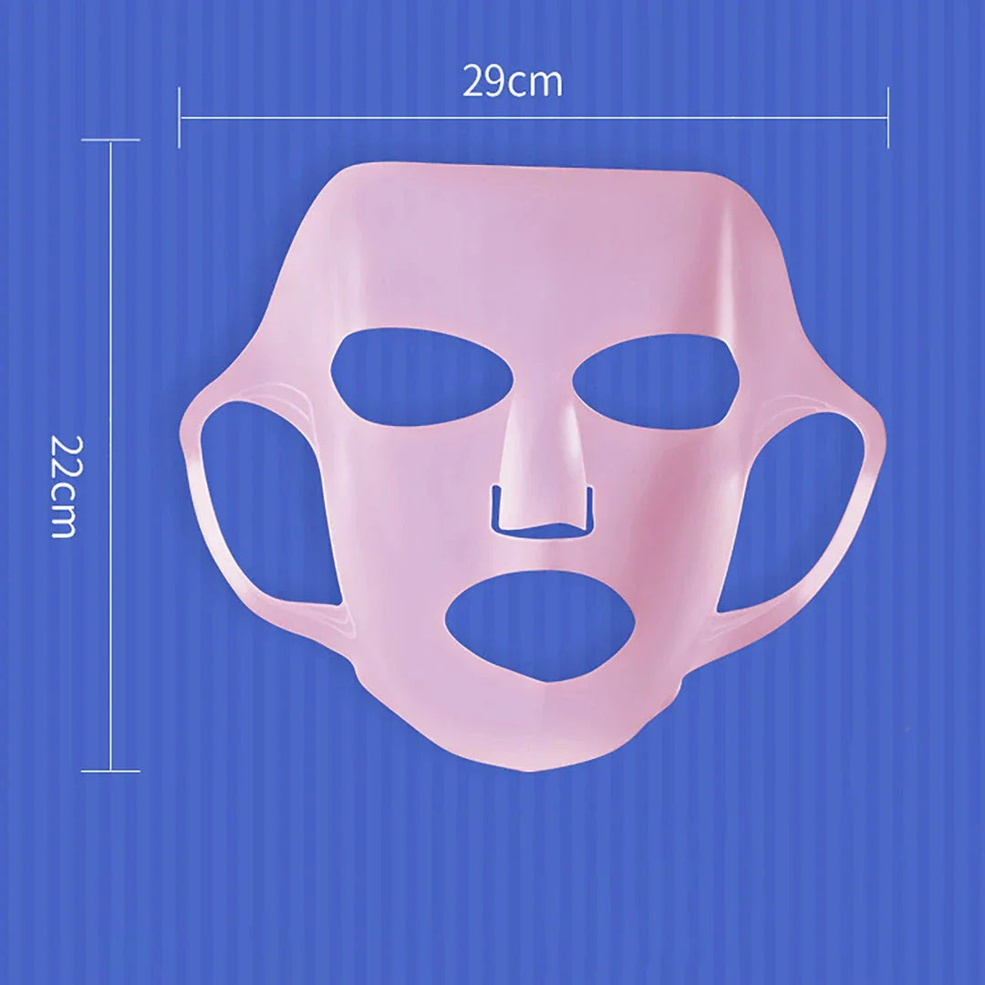 Reusable silicone face mask with anti-wrinkle and moisturising benefits for radiant, youthful skin