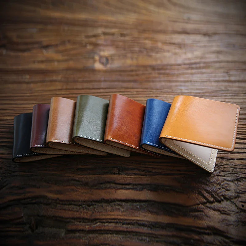 Premium first-layer cowhide money clip in a variety of classic British colours, designed for refined style and secure everyday carry