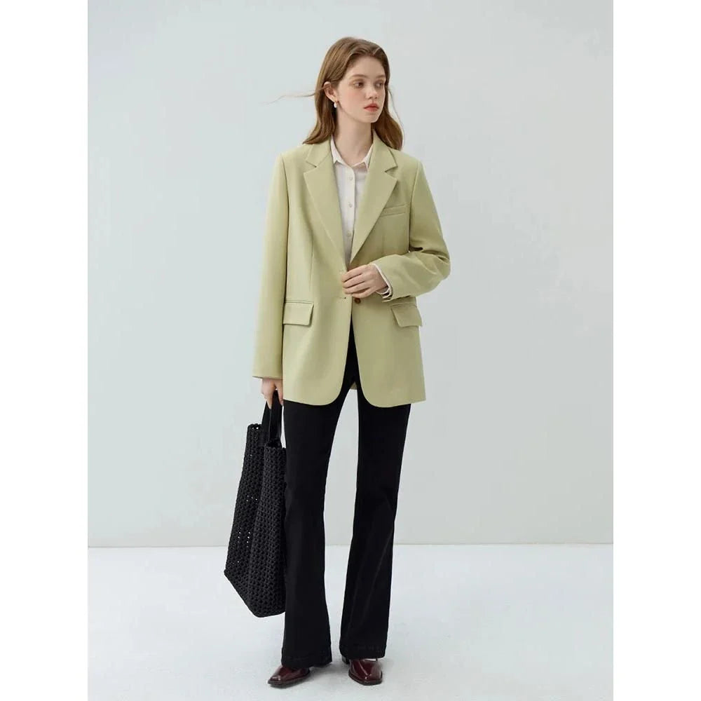 Elegant autumn casual suit set for contemporary women in chocolate brown color