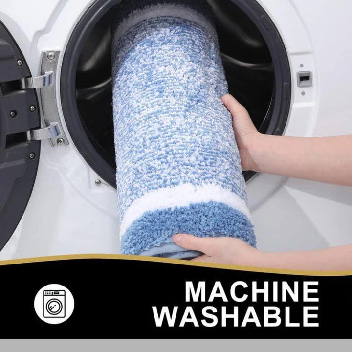 Luxury Microfibre Bathroom Mat with High-Density Memory Foam Core and Fast-Absorbing Coral Velvet Microfibre