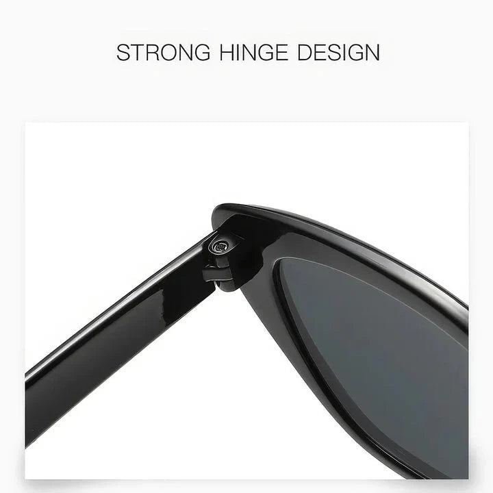 Classic cat-eye sunglasses with rice nail detail, offering UV protection and gradient lenses for a timeless, sophisticated look.