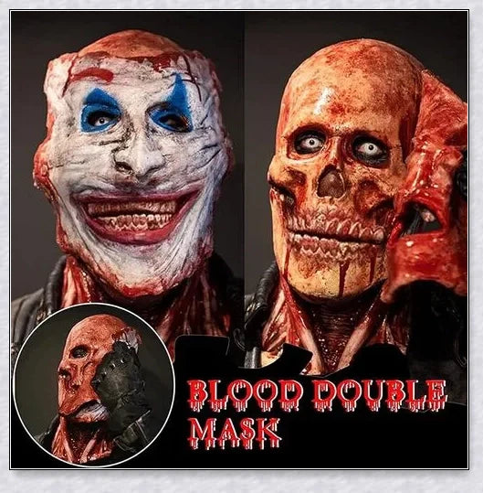 Terrifyingly lifelike horror mask with two removable layers, articulated jaw, and breathable design for a comfortable Halloween costume
