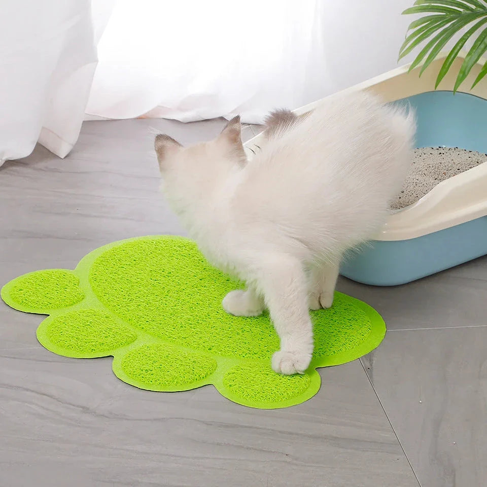 Anti-Slip Pet Mat with Charming Cat Paw Design for Cats and Dogs