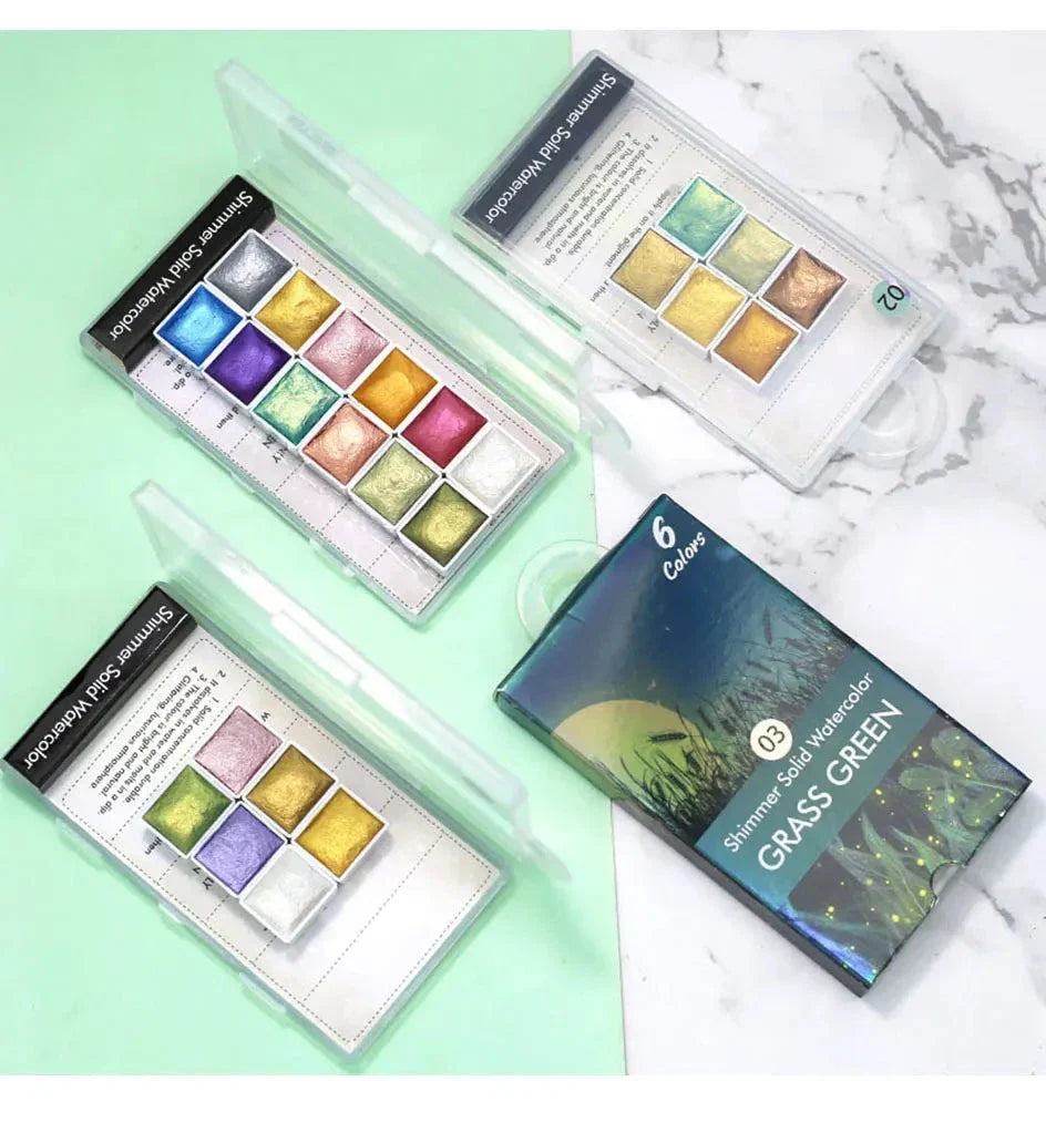 Sparkling iridescent, holographic, and chameleon nail art powder in various vibrant colours