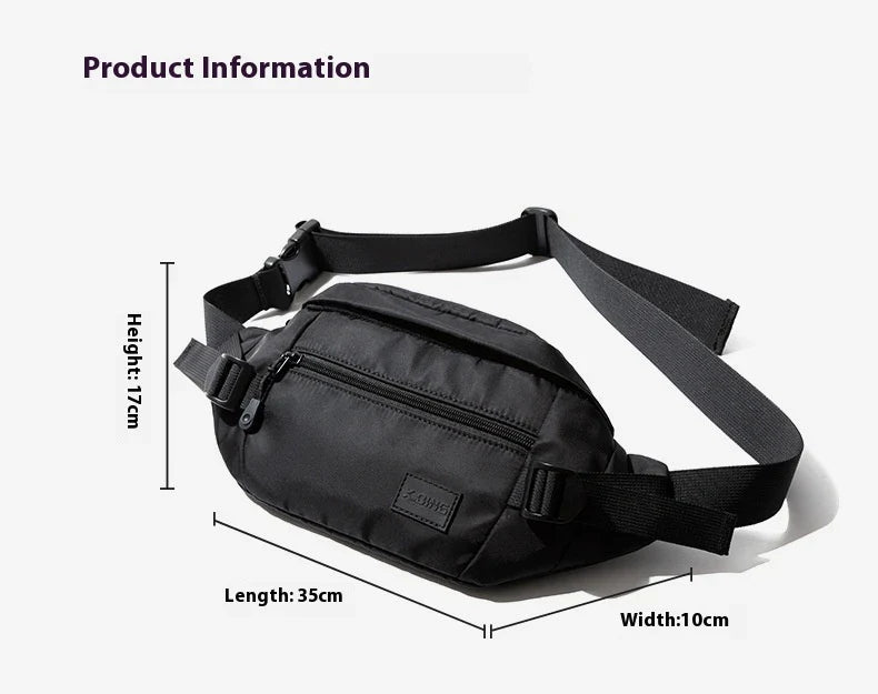 Versatile gents' casual shoulder bag made of premium Oxford cloth with multiple pockets and adjustable strap for organisation and comfort
