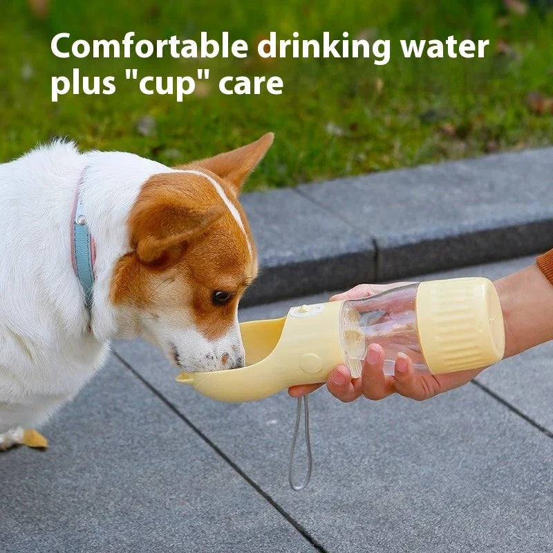 Portable pet drinking cups in various colours and sizes for hydrating your furry friend during outdoor activities