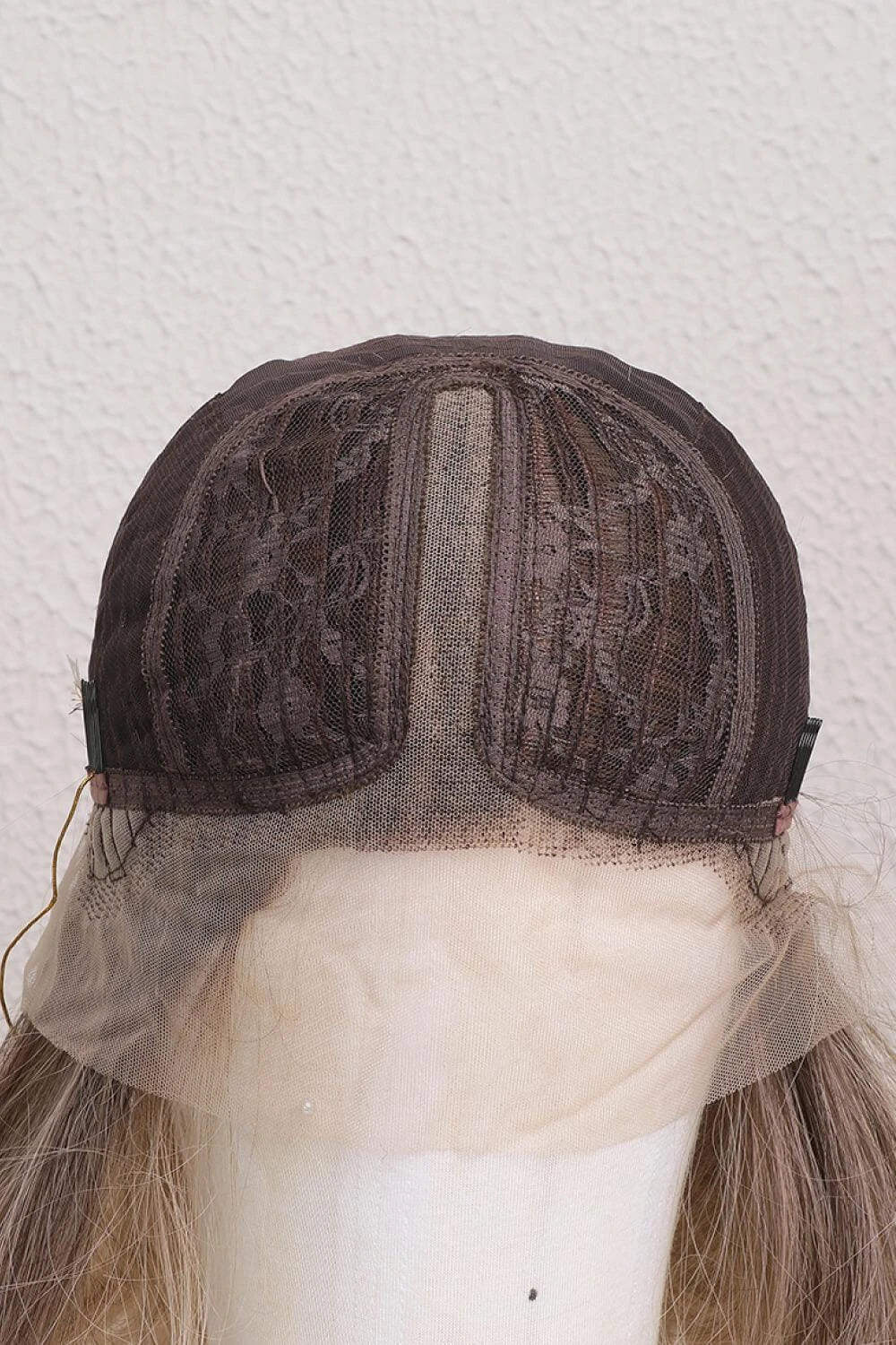 Luxurious 13x2 inch lace front wig with 24-inch waves in a natural-looking ombre colour