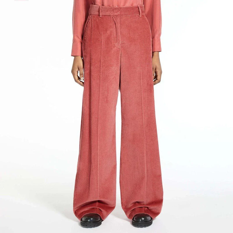 GiftHome UK Stylish High-Waist Wide-Leg Corduroy Trousers for Fashionable Autumn and Winter