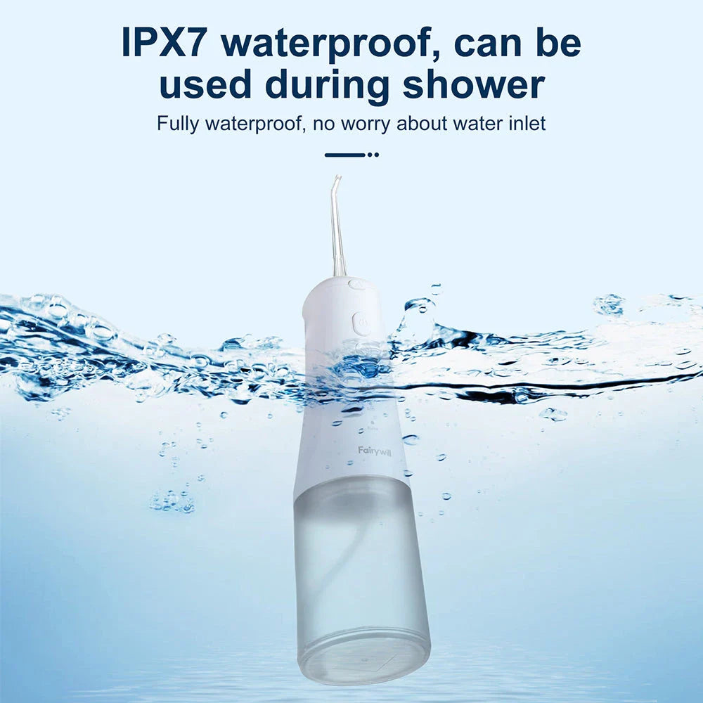 Cordless Water Flosser with 3 Cleaning Modes, Detachable Tank, and Replaceable Nozzles for Improved Oral Hygiene
