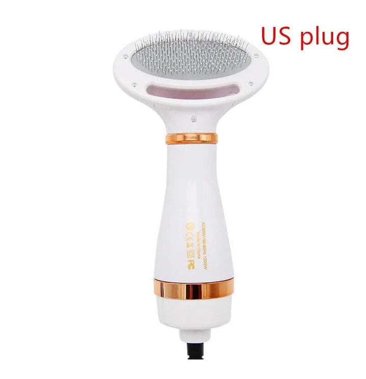 Premium 2-in-1 Pet Hair Dryer and Grooming Brush with Powerful Drying and Gentle Brushing Capabilities