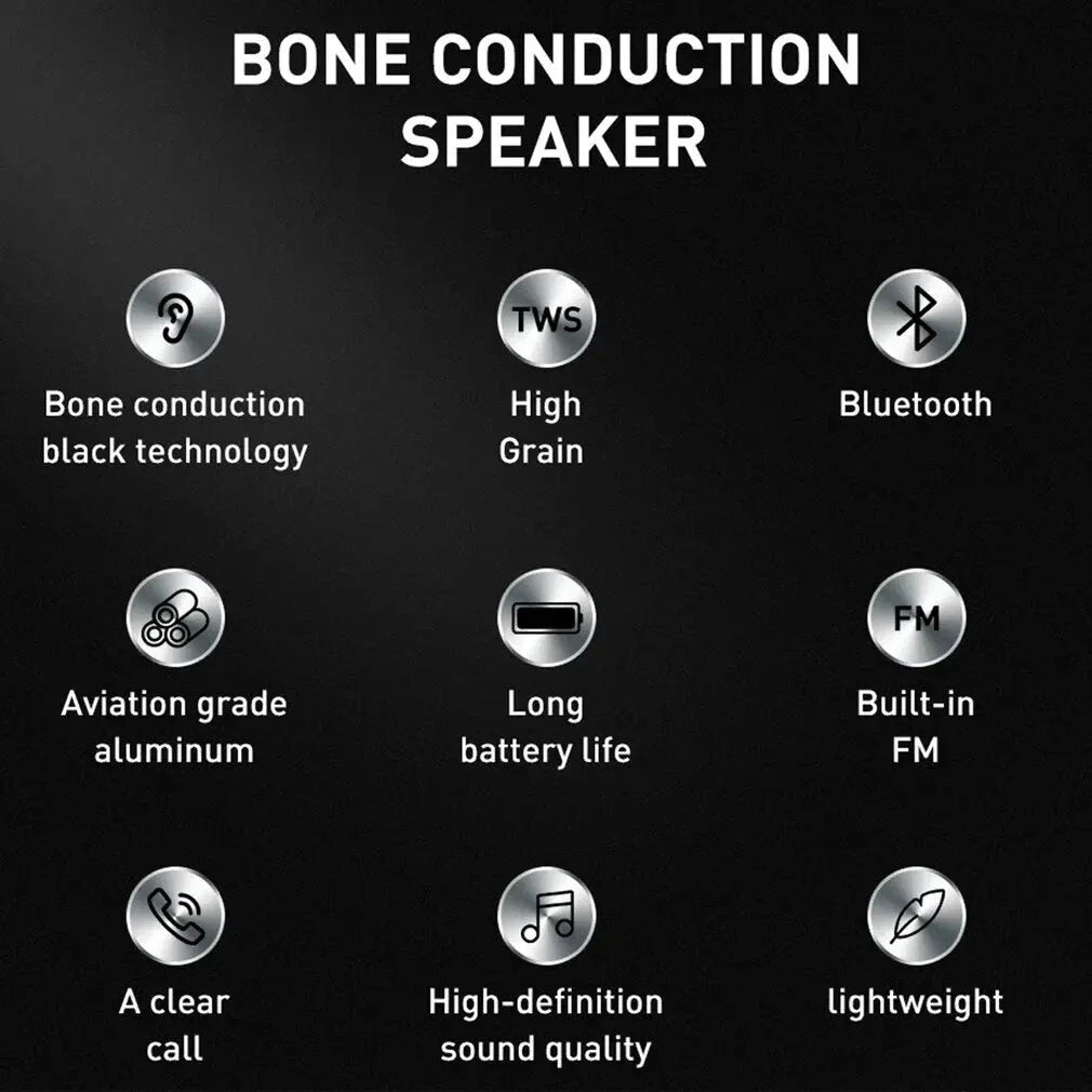 Compact, premium aluminium alloy Bluetooth bone conduction speaker with versatile sound experience