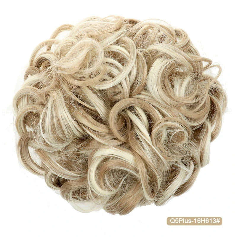 Messy Chignon Donut Hair Bun Pad in Fawn Brown, a versatile hair accessory that provides effortless elegance