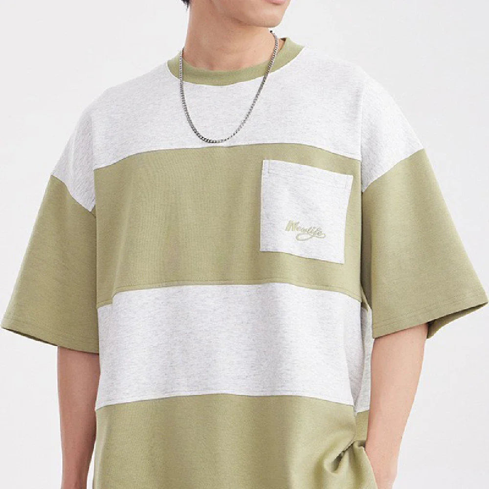 Matcha Green Japanese-inspired retro tops for men, featuring a loose, comfortable fit and a stylish, coordinated look for couples