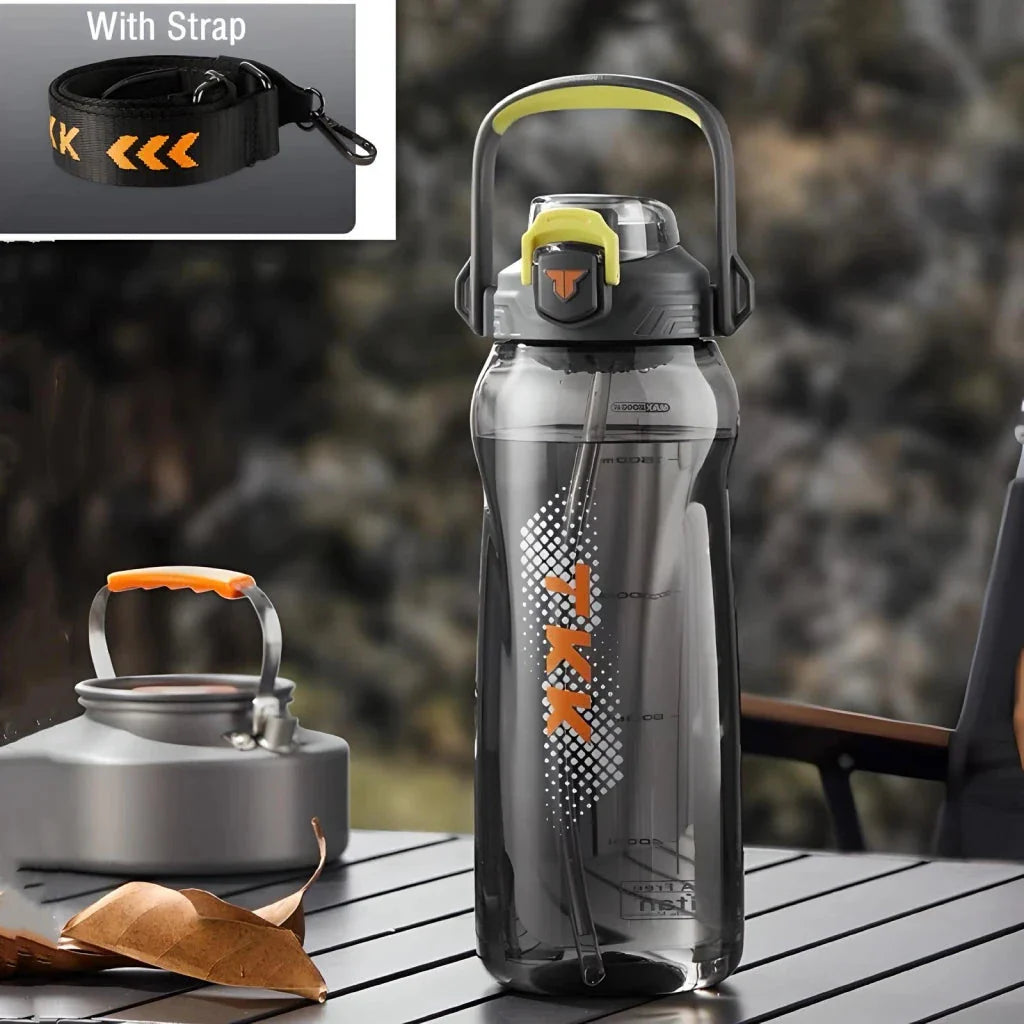 High-quality Tritan water bottle with straw and large capacity for convenient hydration on the go