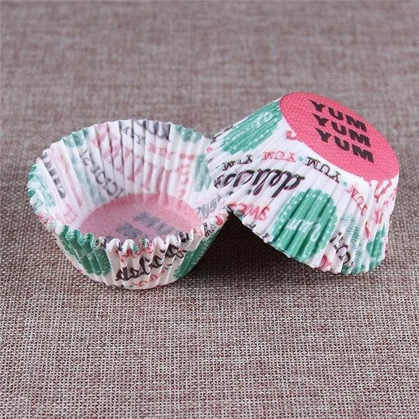 Premium British-made paper cupcake liners in a mixed colour pack, perfect for baking delicious treats at home