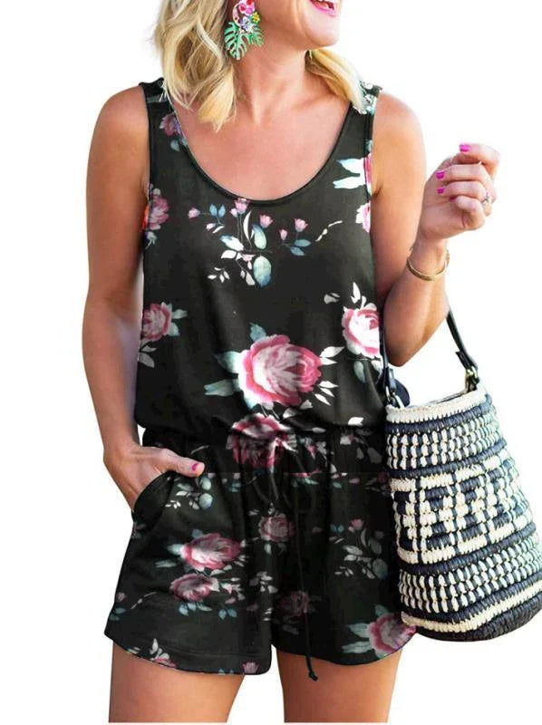 Camisole jumpsuit with drawstring waist, made of premium cotton, available in various colours and sizes