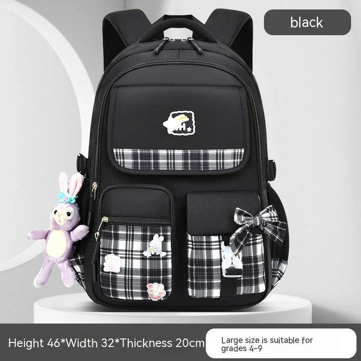 Charming children's backpack with cartoon design, ample capacity, and lightweight nylon construction
