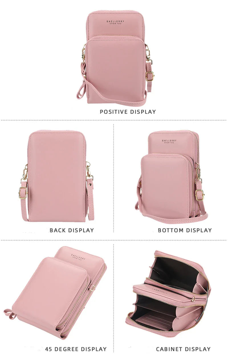 Stylish crossbody bag for women with multiple interior pockets and a dedicated mobile phone compartment