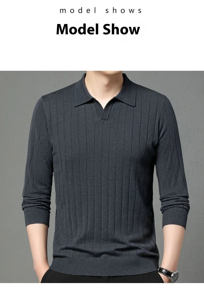 Men's autumn pullover sweater in various colours and sizes, featuring a cosy and versatile design for casual wear