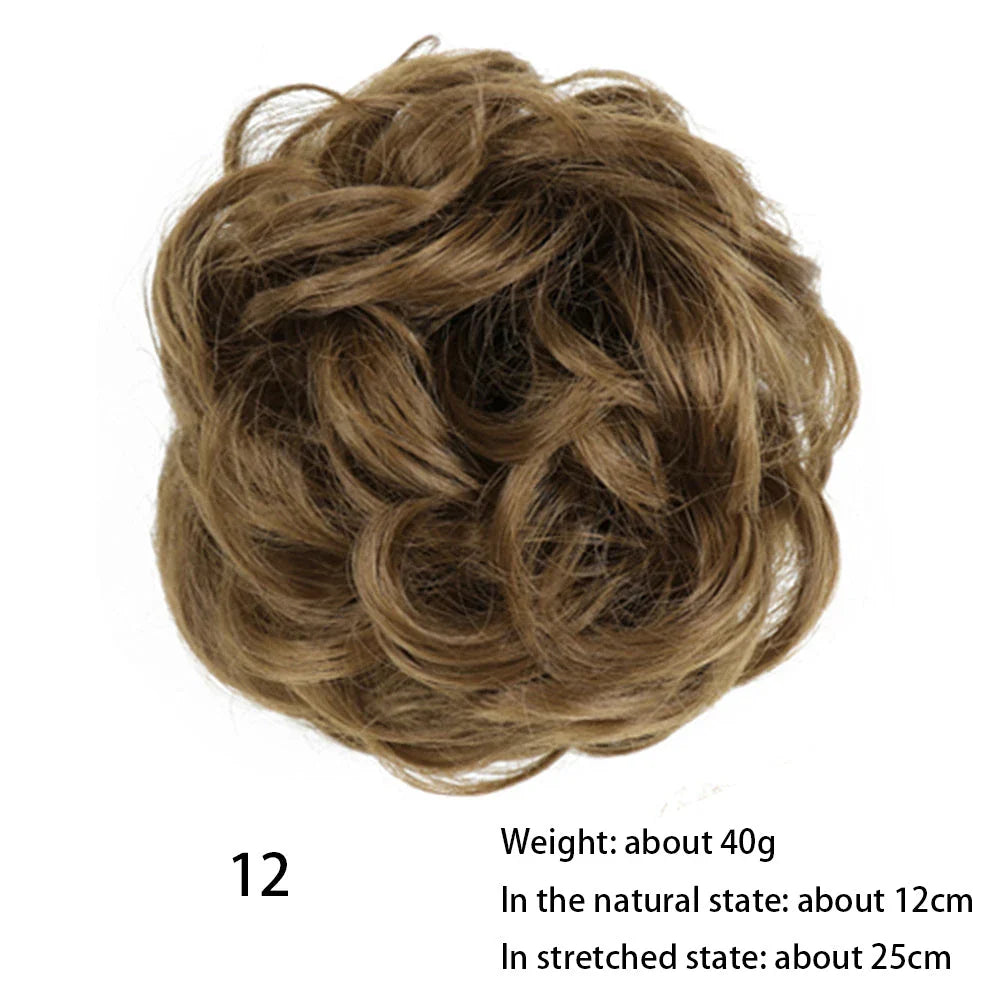Messy Chignon Donut Hair Bun Pad in Fawn Brown, a versatile hair accessory that provides effortless elegance