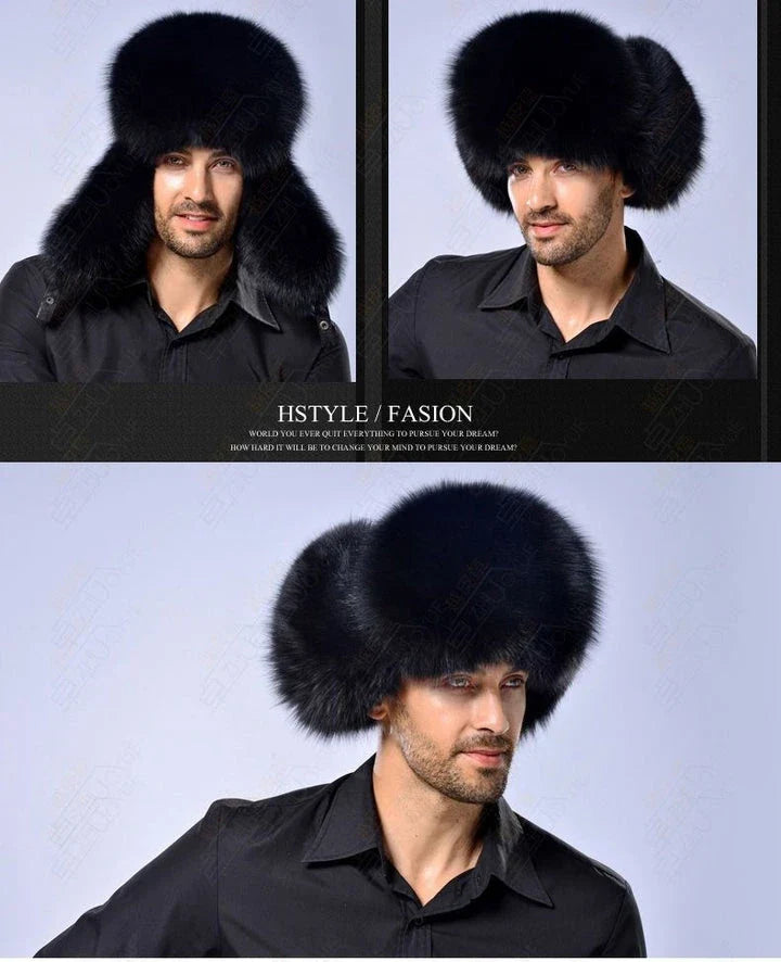 Premium insulated Ushanka hat made of durable artificial leather for optimal warmth and comfort in cold British weather