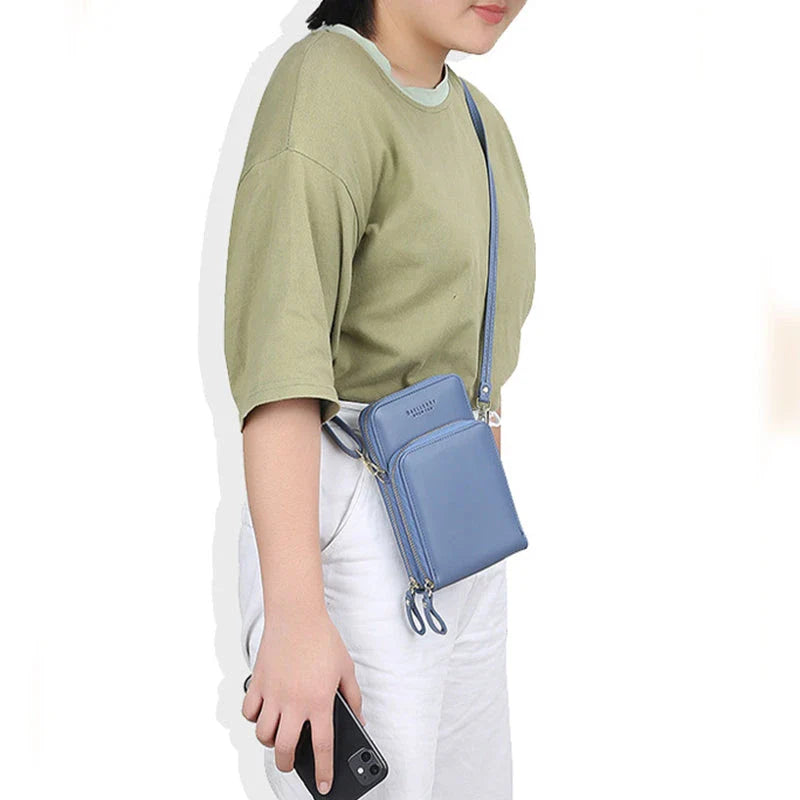 Stylish crossbody bag for women with multiple interior pockets and a dedicated mobile phone compartment