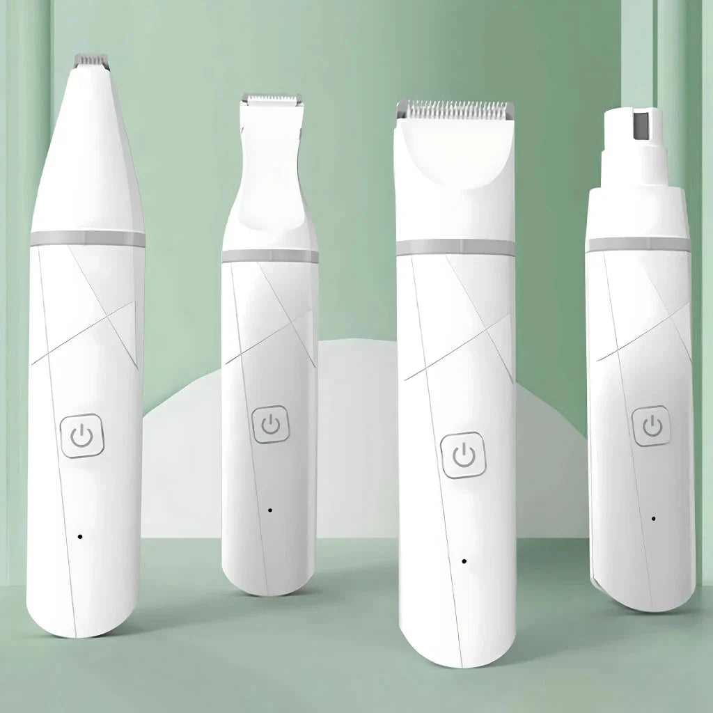 Premium 4-in-1 Electric Grooming Kit for Pets - Versatile, Rechargeable, and Durable Grooming Solution
