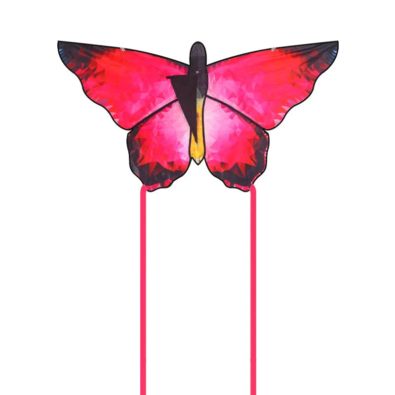 Stunning red crystal butterfly kite with 100m string - perfect for outdoor fun and family adventures