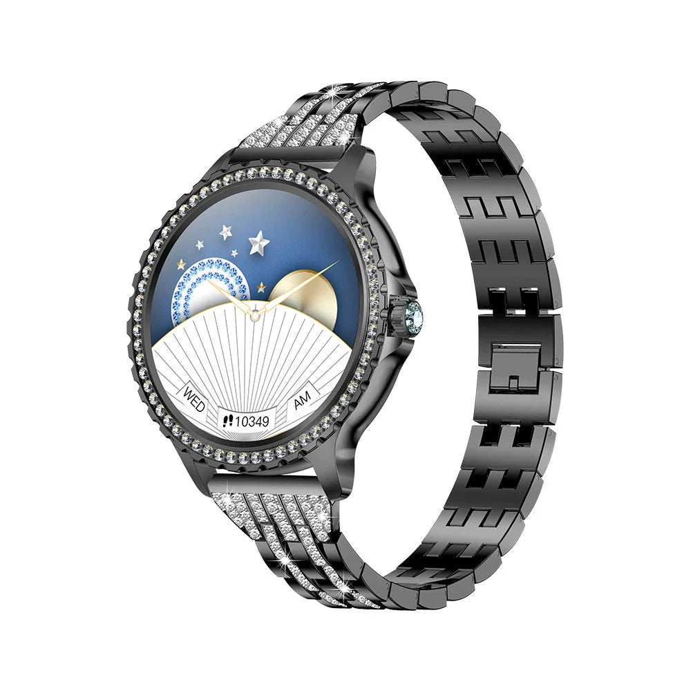 Stylish smart watch with heart rate, blood pressure, and blood oxygen monitoring for an active lifestyle