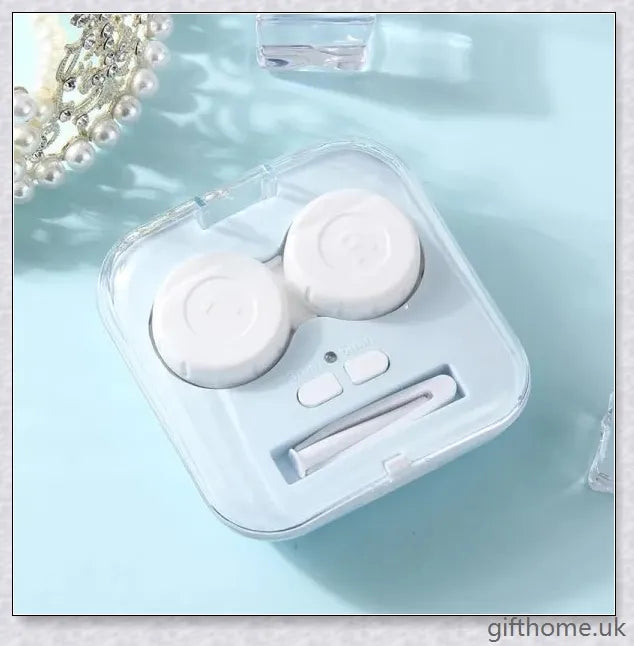 Automatic contact lens cleaning device with vibration technology for hassle-free lens care
